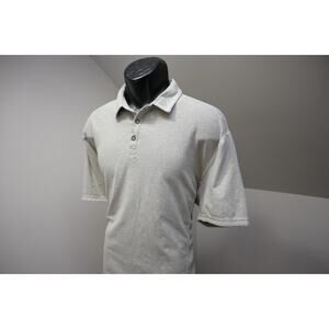 BKE Buckle Gray/White Polo Stretch Slim Fit Short Sleeve Shirt Mens Size 2XL XXL